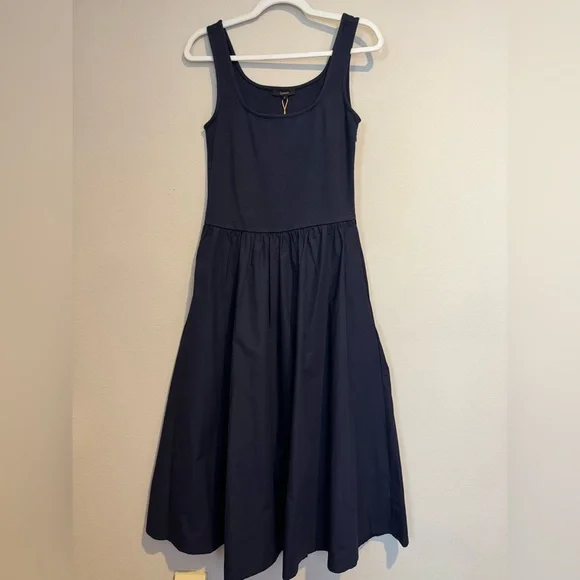 Quince Cotton Mixed Media Tank Dress - Picture 2 of 8
